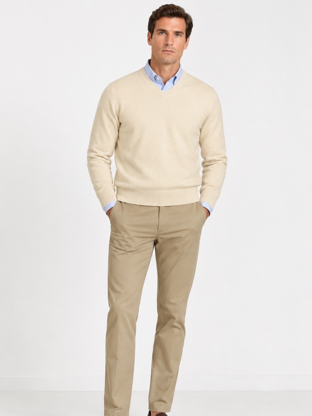 Paul Stuart Classic Alpaca Links V-Neck Sweater
$425.00 V-Neck Cream Sweater XL